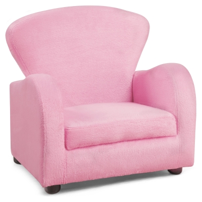 Monarch Kids' Padded Upholstered Accent Arm Chair - Fuzzy Pink