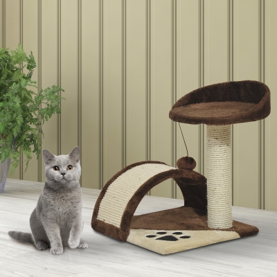 PawHut Cat Tree Pet Bed Post Scratcher Kitty Scratching Toys Furniture House