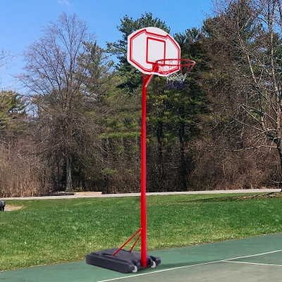 Soozier 82.75"-102.25" Adjustable Basketball Stand Backboard with Wheels For Kids