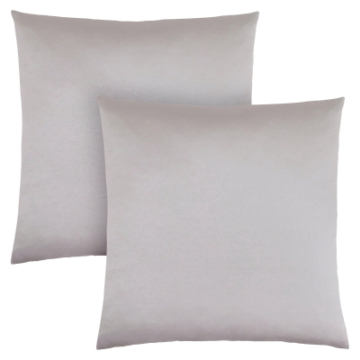 Monarch 18" x 18" Ultra Soft Satin Throw Pillow (Set of 2) - Silver