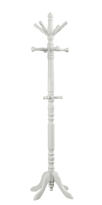 Monarch 73" Traditional 12-Hook Wooden Coat Tree Hanger Rack - White Finish