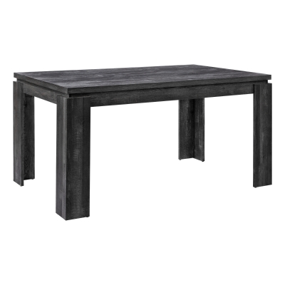 Monarch 36" x 60" Contemporary Dining Table with Rustic Reclaimed Wood-Look Finish - Black