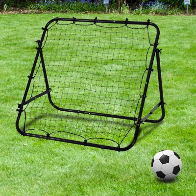 Soozier Rebounder Net Practise Soccer Kickback Target Goal Kids Adults Training Black