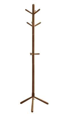 Monarch 69" Contemporary Modern 9-Hook Wooden Coat Tree Hanger Rack - Oak Finish