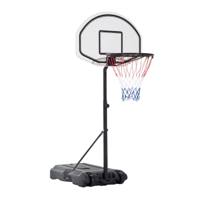 Aosom Poolside Basketball Hoop Stand Portable Basketball System Goal, Adjustable Height 3'-4', 30" Backboard
