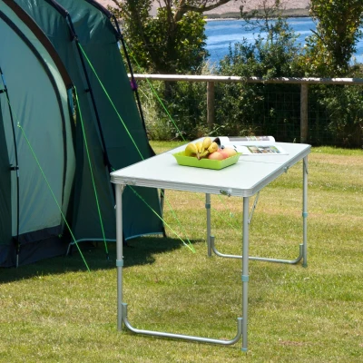 Outsunny 47" Lightweight Aluminum Portable Camping Table