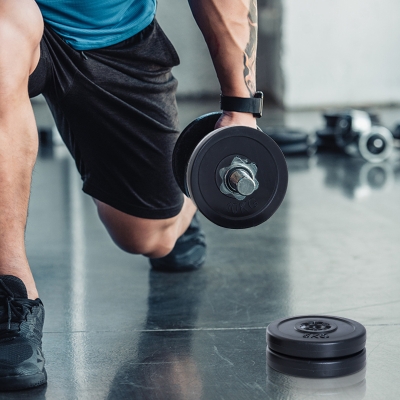 Soozier 4 Piece Weight Plates Set 2 x 11lbs and 2 x 22lbs Black (Weights Only)
