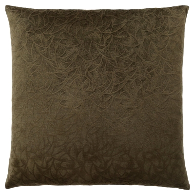 Monarch 18" x 18" Floral Velvet Decorative Throw Pillow (1 pc) - Dark Green