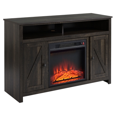 HOMCOM Electric Fireplace TV Stand with Cabinets, Doors, Shelves, for TV's up to 47"