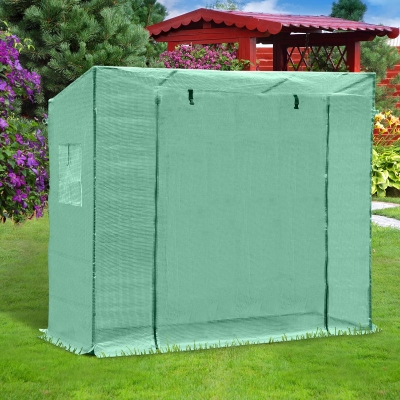 Outsunny 6.5x2.5x5.5ft Walk-in Garden Greenhouse Tomato Plant House Durable Frame