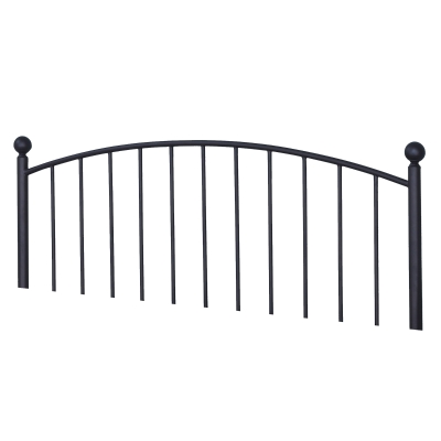 Monarch 60" Modern Vertical Slat Coffee Finish Metal Motif Headboard - Fits Full or Queen Size Bed Frame