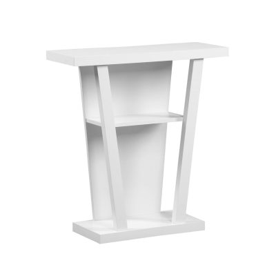 Monarch 32" Modern 3-Tier Open Shelf Design Accent Console Table - White Finish