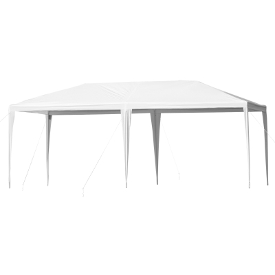 Outsunny 10' x 20' Gazebo Canopy Tent with 4 Removable Mesh Side Walls for Events & Weddings, White