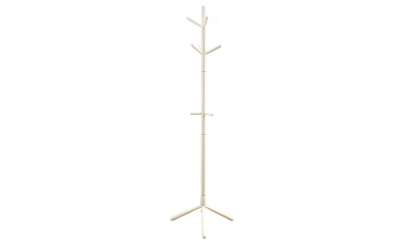 Monarch 69" Contemporary Modern 9-Hook Wooden Coat Tree Hanger Rack - White Finish