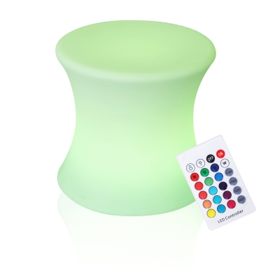 Outsunny 16” Outdoor Color Changing LED Light Lamp Stool with Remote Control
