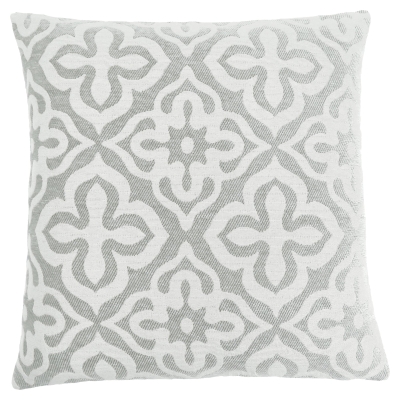 Monarch 18" x 18" Geometric Motif Decorative Throw Pillow (1 pc) - Light Grey