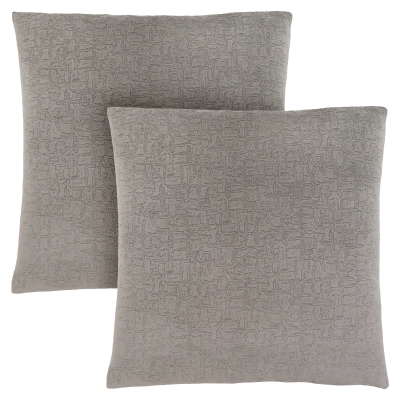 Monarch 18" x 18" Mosaic Velvet Decorative Throw Pillow (Set of 2) - Grey