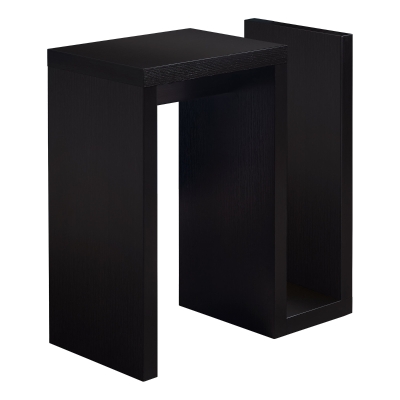 Monarch 24" Modern Wood Grain Side Accent Table with Magazine Storage - Cappuccino Brown Finish