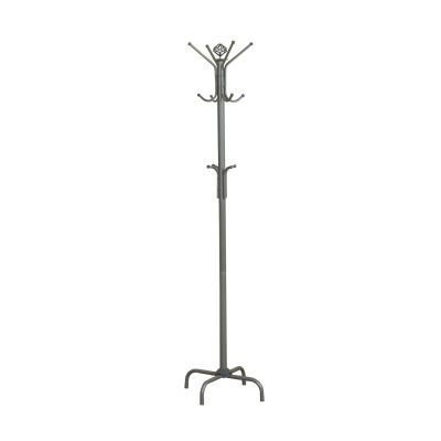 Monarch 70" 12-Hook Metal Coat Tree Hanger Rack - Silver Finish