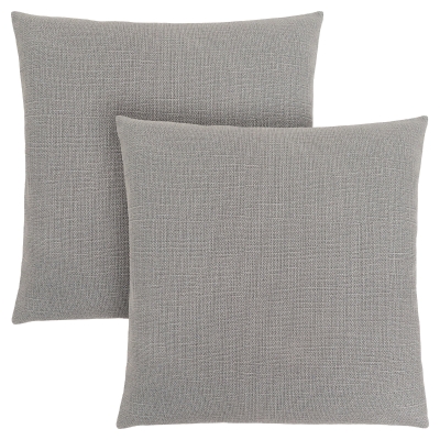 Monarch 18" x 18" Patterned Decorative Throw Pillow (Set of 2) - Light Grey
