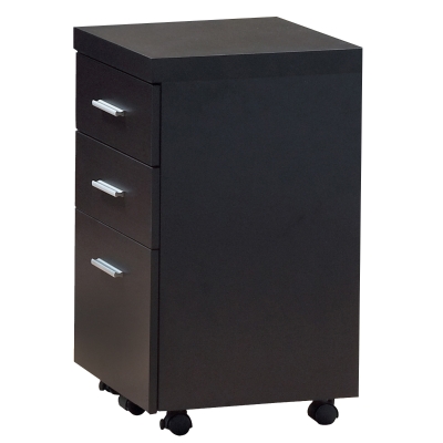 Monarch 3-Drawer Mobile Filing Cabinet - Cappuccino