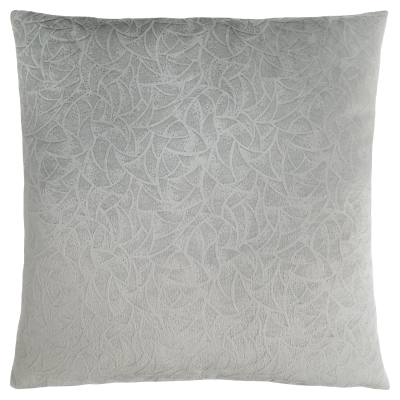 Monarch 18" x 18" Floral Velvet Decorative Throw Pillow (1 pc) - Light Grey