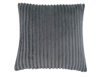 Monarch 18" x 18" Ultra Soft Ribbed Style Throw Pillow (1 pc) - Grey