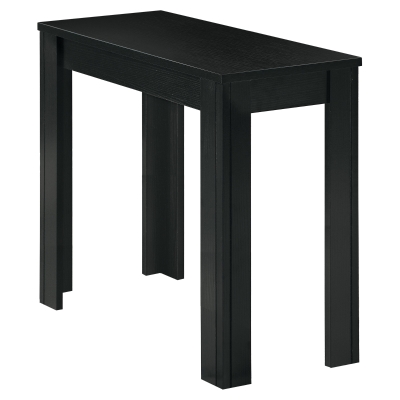 Monarch 22" Transitional Style Rectangular Wood Grain-Look Side Accent End Table - Black Finish