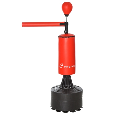 Soozier Freestanding Boxing Punch Bag Stand with Rotating Flexible Arm, Speed Ball, Water-filled Base