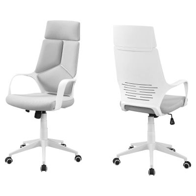 Monarch Ergonomic Swivelling High Back Executive Office Chair - White