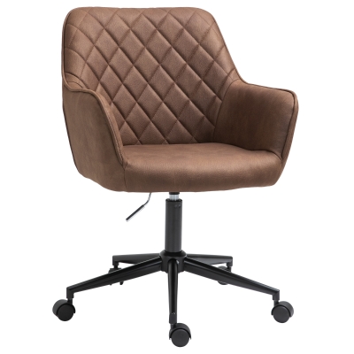 Vinsetto Microfiber Home Office Task Seat with 360 Swivel Wheels and Thick Padded Back