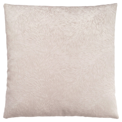 Monarch 18" x 18" Feathered Velvet Throw Pillow (1 pc) - Light Taupe