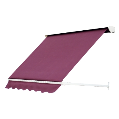 Outsunny 6' Drop Arm Manual Retractable Sun Shade Patio Window Awning - Red