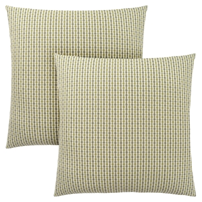 Monarch 18" x 18" Abstract Dot Pattern Throw Pillow (Set of 2) - Light / Dark Green