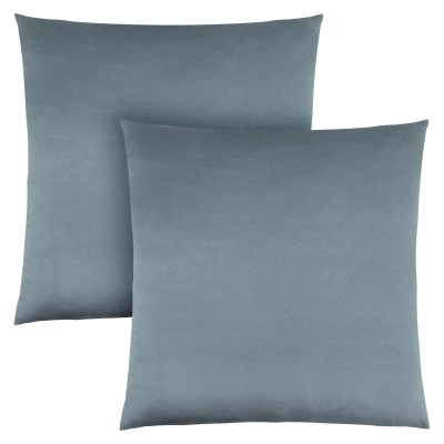 Monarch 18" x 18" Ultra Soft Satin Throw Pillow (Set of 2) - Blue