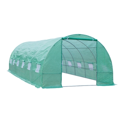 Outsunny 26' x 10' x 7' Outdoor Portable Walk-In Tunnel Greenhouse with Windows