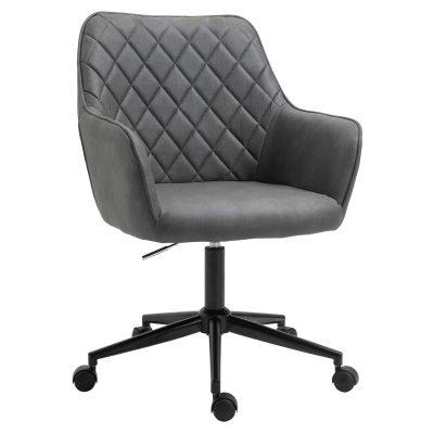 Vinsetto Microfiber Home Office Task Seat with 360 Swivel Wheels and Thick Padded Back