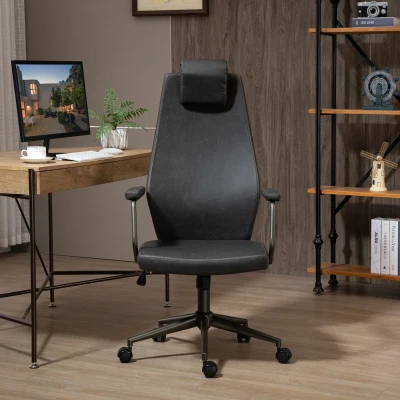 Vinsetto High-Back Ergonomic Office Chair, Deep Gray