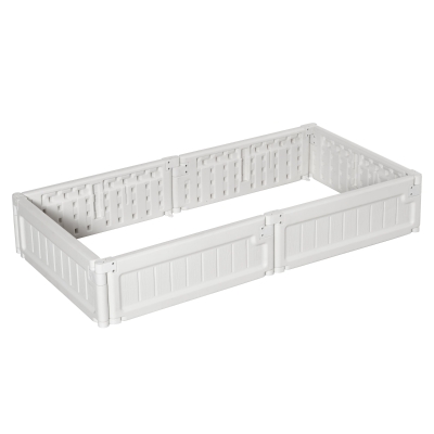 Outsunny 48.5" Plastic Cultivation Bed Flower, Herb, Veggie Planter for Garden, Backyard