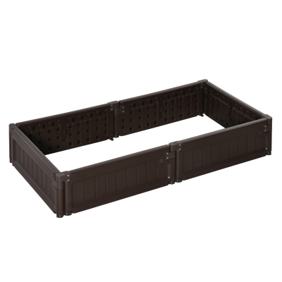Outsunny 48.5" Plastic Cultivation Bed Flower, Herb, Veggie Planter for Garden, Backyard