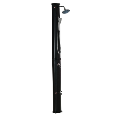 Outsunny Outdoor Solar Shower w/ Hot and Cold Adjustment for Poolside Beach Pool Spa