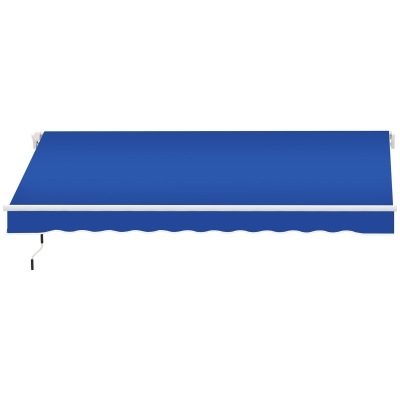 Outsunny Outside Retractable Canopy Sunlight Cover with UV Ray Protection and Steel Frame