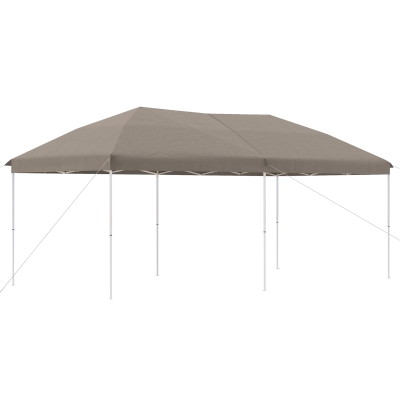 Outsunny 20' x 10' Heavy Duty Pop-Up Tent Canopy Height Adjustable Party Shelter w/ Bag