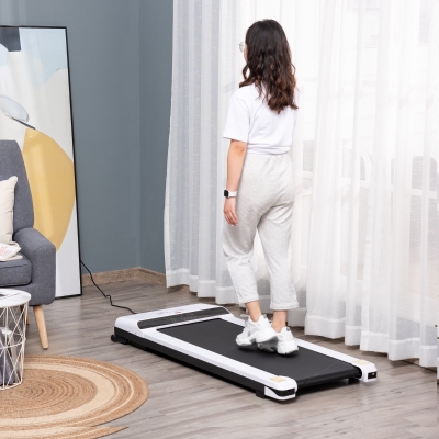 Soozier Home Gym Treadmill, Walking/Jogging Machine, White