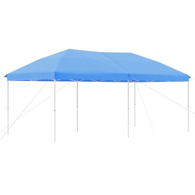 Outsunny 20' x 10' Heavy Duty Pop-Up Tent Canopy Height Adjustable Party Shelter w/ Bag