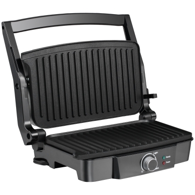 HOMCOM Panini Press Grill Stainless Steel Sandwich Maker w/ Non-Stick Plates, Drip Tray