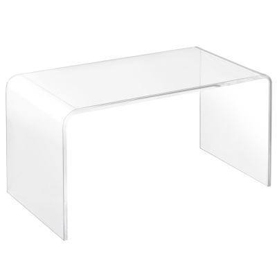 HOMCOM 32" Rectangle 20mm All Acrylic Waterfall Coffee Table- Clear