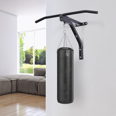 HOMCOM Punching Bag Hanger Wall Mount Bracket Kick Boxing MMA Training Frame Home Fitness Workout Pull Up Bar
