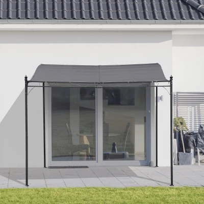Outsunny 10' x 10' Steel Outdoor Pergola, Weather-Resistant, Gray