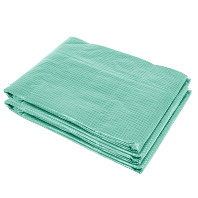 Outsunny 10 x 7 x 7FT Replacement Greenhouse Cover Tarp with 12 Windows for Ventilation & Zipper Door - Green